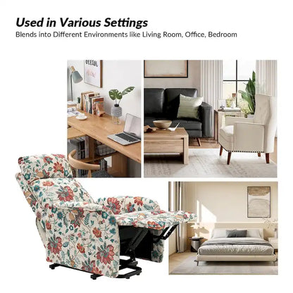 Fauteuil inclinable électrique Elisa avec télécommande et base en métal