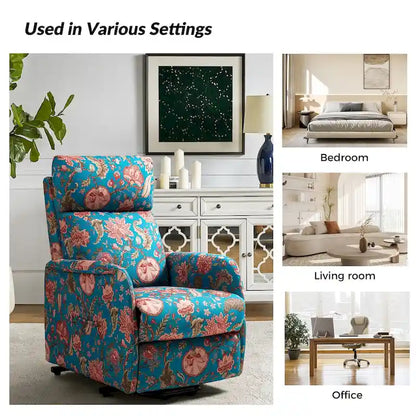 Fauteuil inclinable électrique Elisa avec télécommande et base en métal