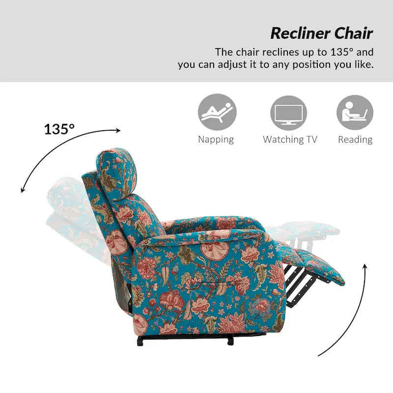 Fauteuil inclinable électrique Elisa avec télécommande et base en métal