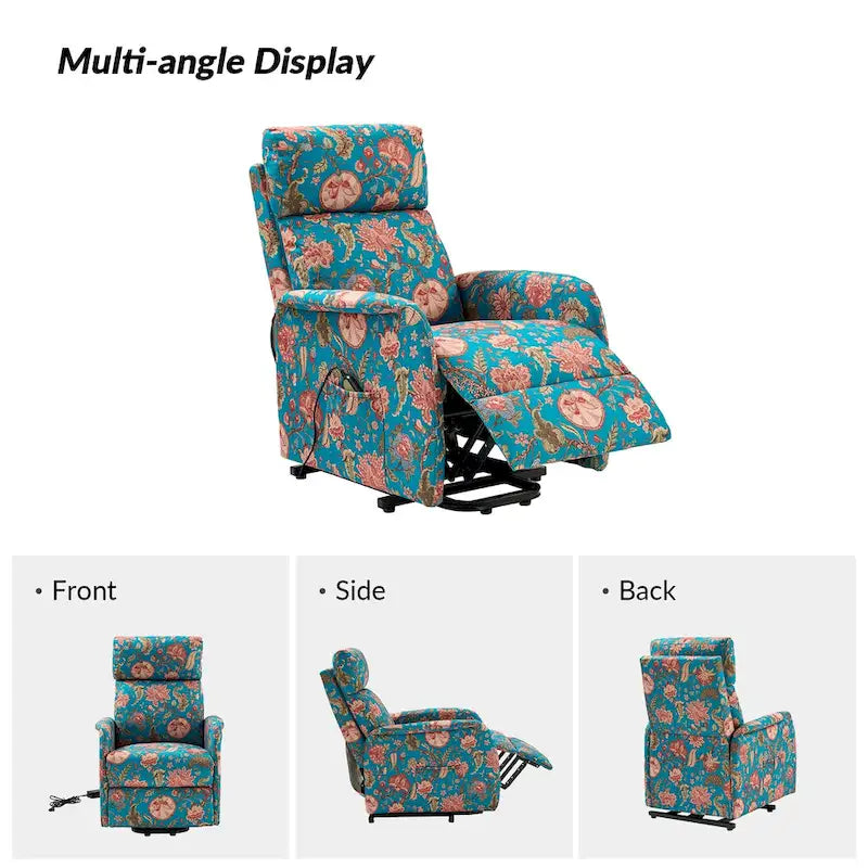 Fauteuil inclinable électrique Elisa avec télécommande et base en métal