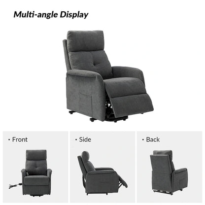 Fauteuil inclinable électrique Elisa avec télécommande et base en métal