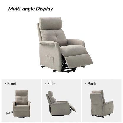 Fauteuil inclinable électrique Elisa avec télécommande et base en métal