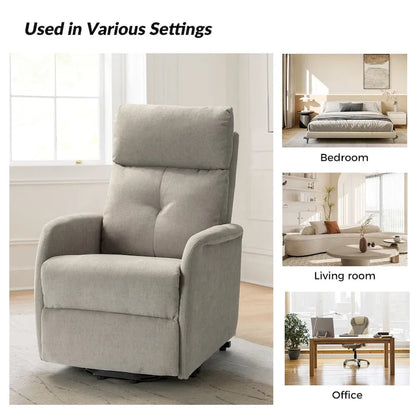 Fauteuil inclinable électrique Elisa avec télécommande et base en métal