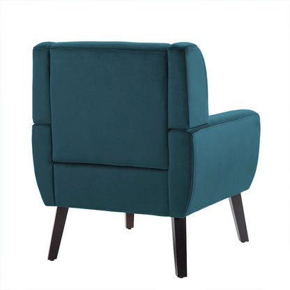 Fauteuil d'appoint moderne en velours - 73,4 cm (L) x 89,1 cm (H) x 74,9 cm (P)