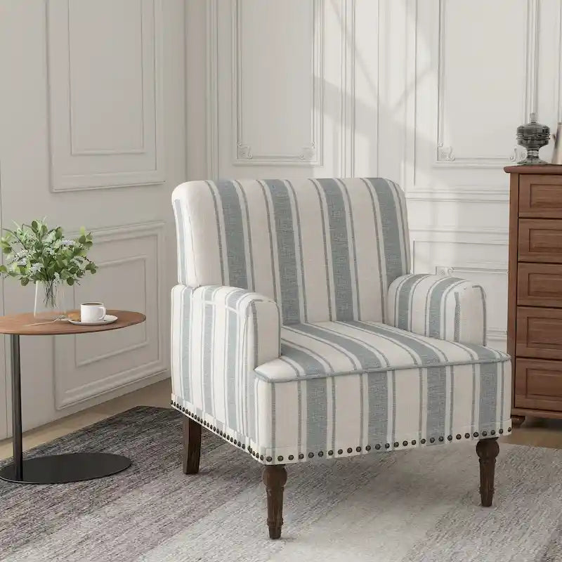 Fauteuils modernes à rayures et motifs