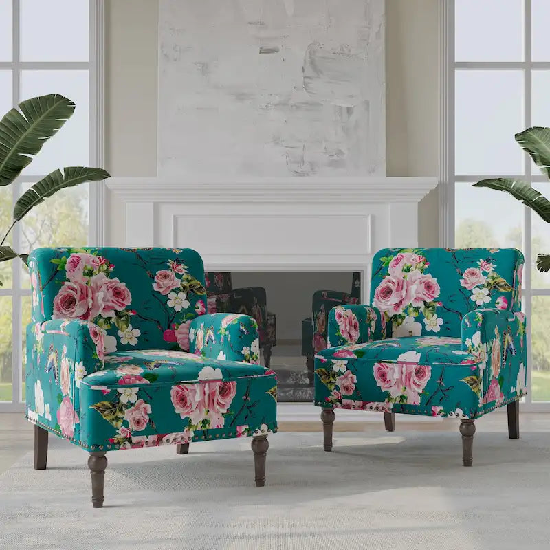 Fauteuils modernes à rayures et motifs