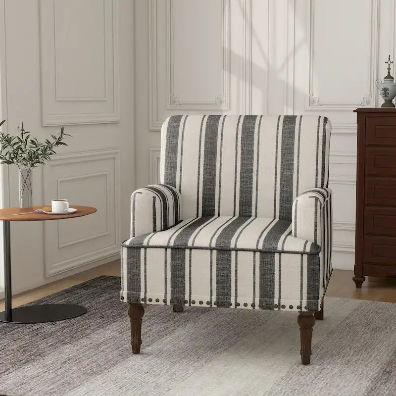 Fauteuils modernes à rayures et motifs