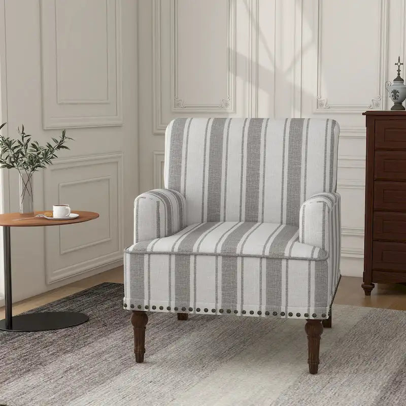 Fauteuils modernes à rayures et motifs