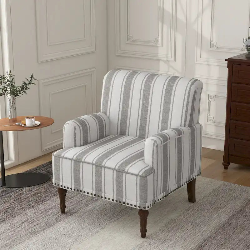 Fauteuils modernes à rayures et motifs