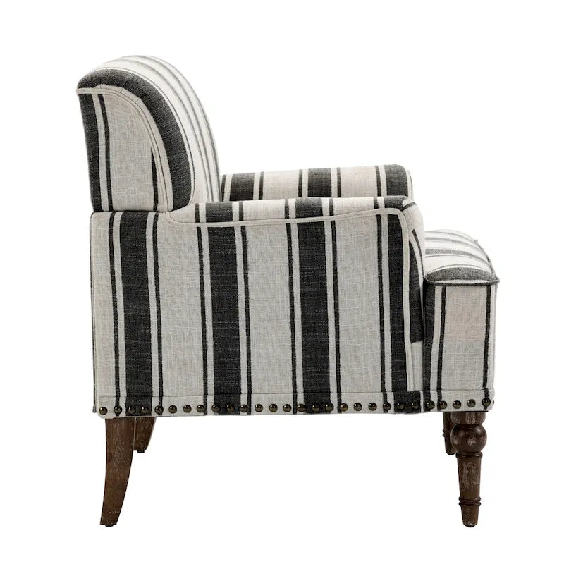 Fauteuils modernes à rayures et motifs