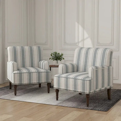 Fauteuils modernes à rayures et motifs