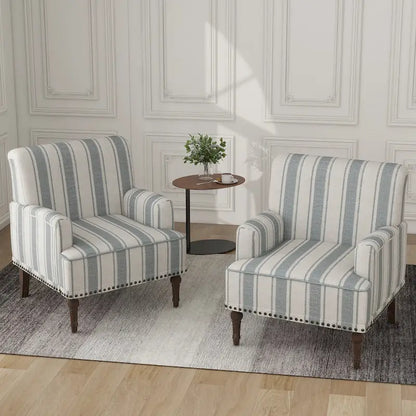 Fauteuils modernes à rayures et motifs