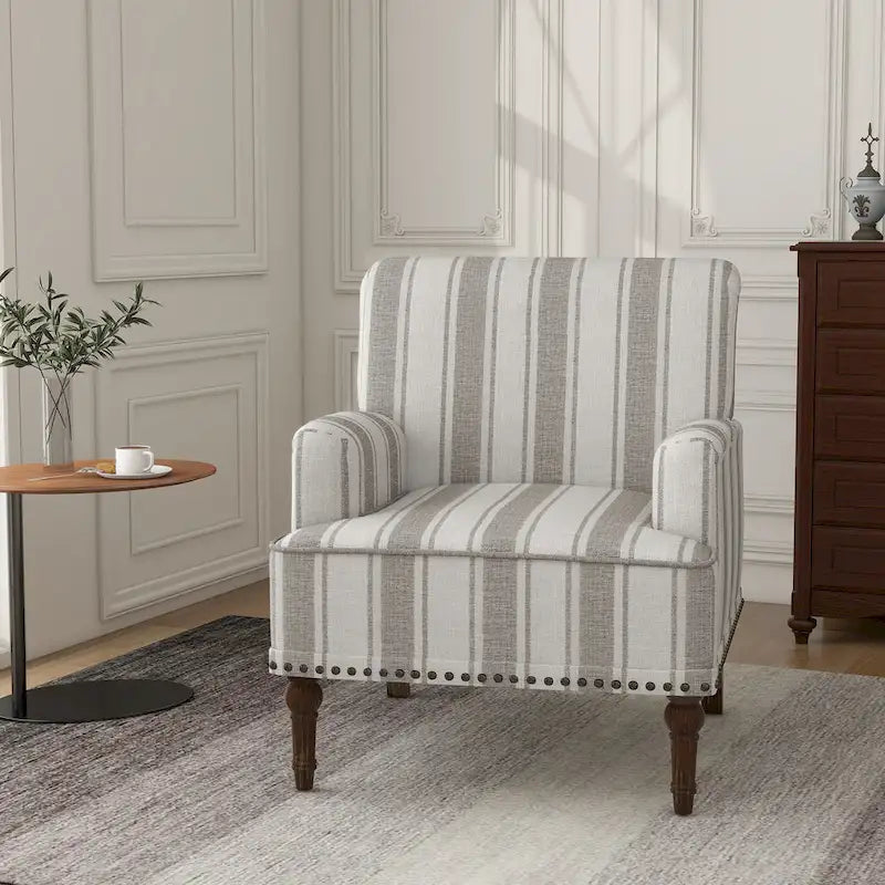 Fauteuils modernes à rayures et motifs