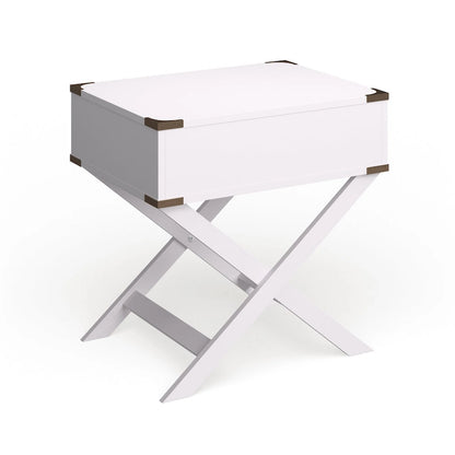 Table d'appoint contemporaine Yore de 61 cm (24 pouces) en bois massif avec 1 tiroir, par Furniture of America