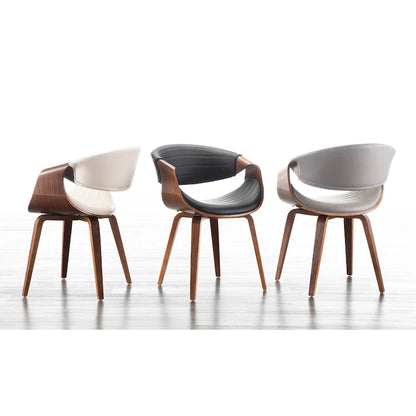 Chaise de salle à manger Carson Carrington Kanteborg en similicuir et bois