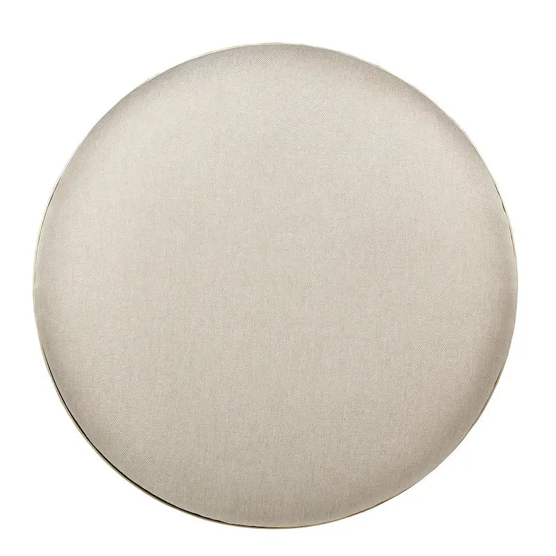 Pouf rond rembourré en tissu Jinger par iNSPIRE Q Modern
