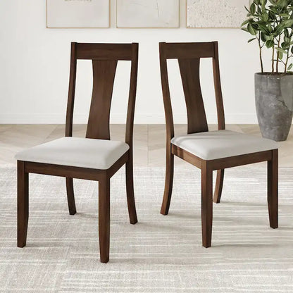CraftPorch Vintage Style Wooden Dining Chairs (Set of 2) - N/A
