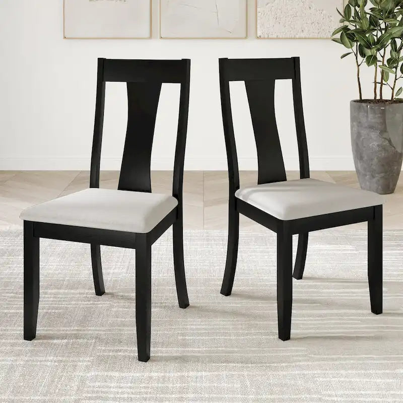 Chaises de salle à manger en bois style vintage CraftPorch (lot de 2) - Non disponible