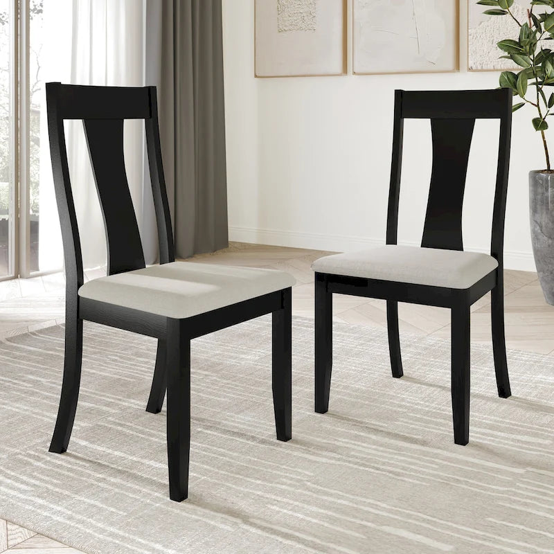 Chaises de salle à manger en bois style vintage CraftPorch (lot de 2) - Non disponible