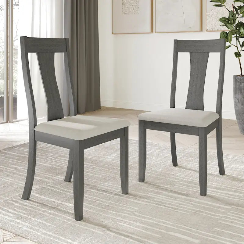 Chaises de salle à manger en bois style vintage CraftPorch (lot de 2) - Non disponible