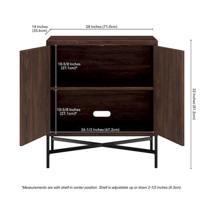 Meuble d'appoint rectangulaire Brighton de 28 pouces de large - 28 pouces de large