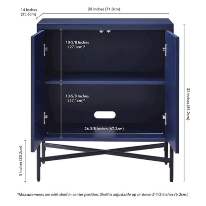 Meuble d'appoint rectangulaire Brighton de 28 pouces de large - 28 pouces de large