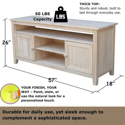 Meuble TV/multimédia à 2 portes - 57