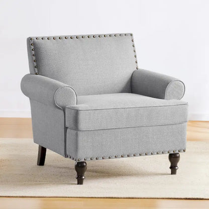 Ensemble de 2 fauteuils d'appoint Huimo modernes à clous décoratifs