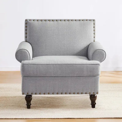 Ensemble de 2 fauteuils d'appoint Huimo modernes à clous décoratifs