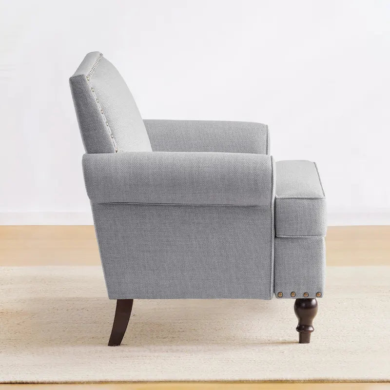 Ensemble de 2 fauteuils d'appoint Huimo modernes à clous décoratifs