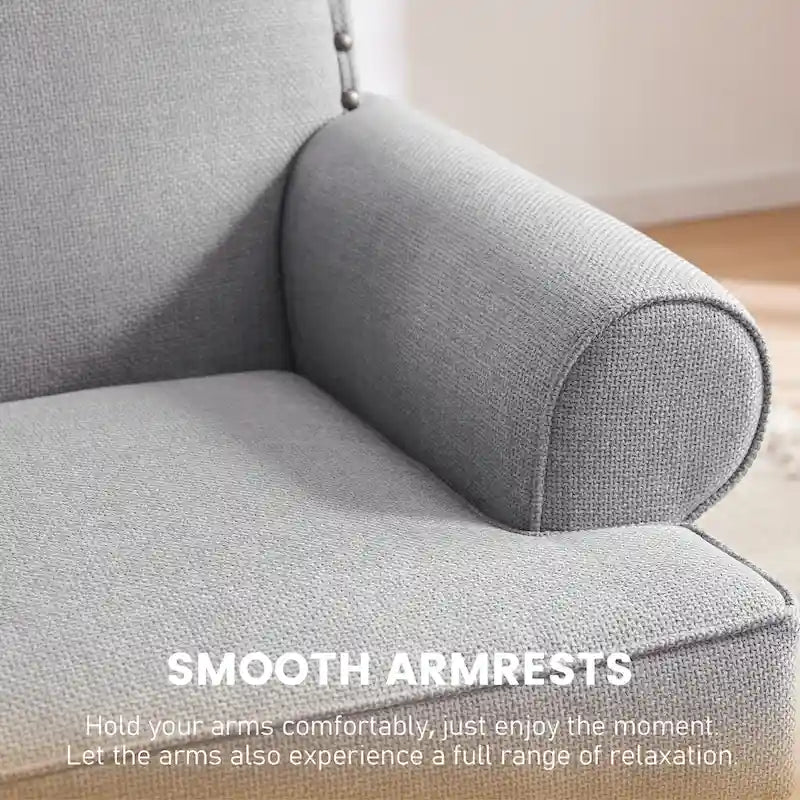 Ensemble de 2 fauteuils d'appoint Huimo modernes à clous décoratifs