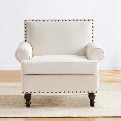 Ensemble de 2 fauteuils d'appoint Huimo modernes à clous décoratifs