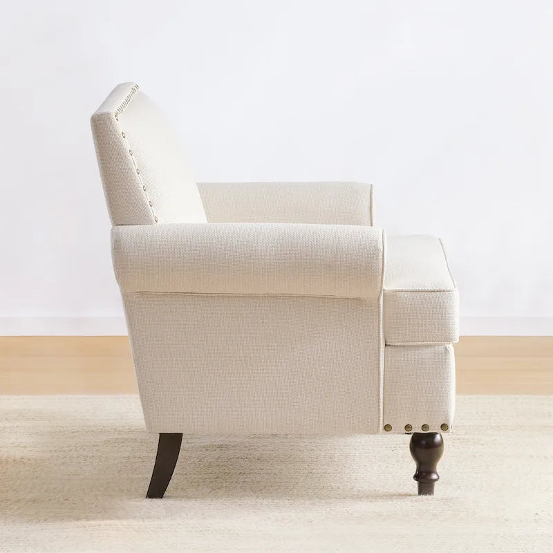 Ensemble de 2 fauteuils d'appoint Huimo modernes à clous décoratifs