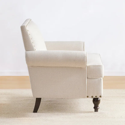 Ensemble de 2 fauteuils d'appoint Huimo modernes à clous décoratifs