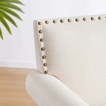 Ensemble de 2 fauteuils d'appoint Huimo modernes à clous décoratifs