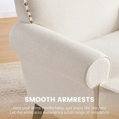 Ensemble de 2 fauteuils d'appoint Huimo modernes à clous décoratifs