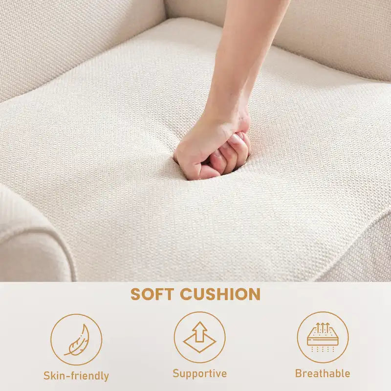 Ensemble de 2 fauteuils d'appoint Huimo modernes à clous décoratifs