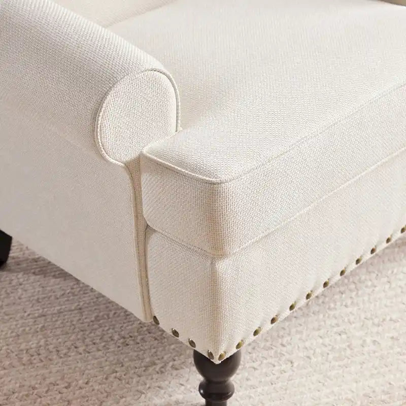 Ensemble de 2 fauteuils d'appoint Huimo modernes à clous décoratifs