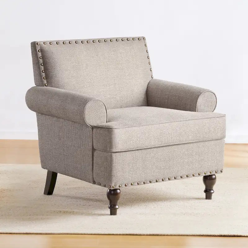 Ensemble de 2 fauteuils d'appoint Huimo modernes à clous décoratifs