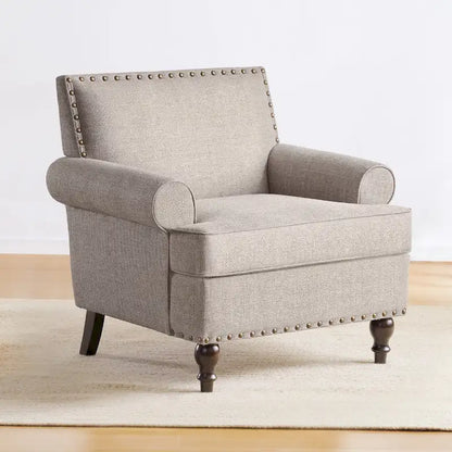 Ensemble de 2 fauteuils d'appoint Huimo modernes à clous décoratifs