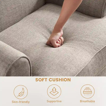 Ensemble de 2 fauteuils d'appoint Huimo modernes à clous décoratifs