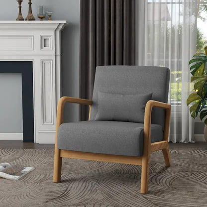 Fauteuil d'appoint rembourré de style moderne du milieu du siècle avec coussin