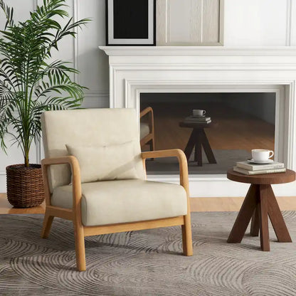 Fauteuil d'appoint rembourré de style moderne du milieu du siècle avec coussin