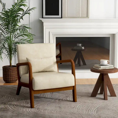 Fauteuil d'appoint rembourré de style moderne du milieu du siècle avec coussin