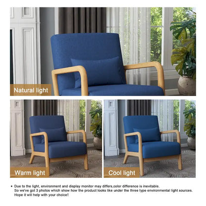 Fauteuil d'appoint rembourré de style moderne du milieu du siècle avec coussin