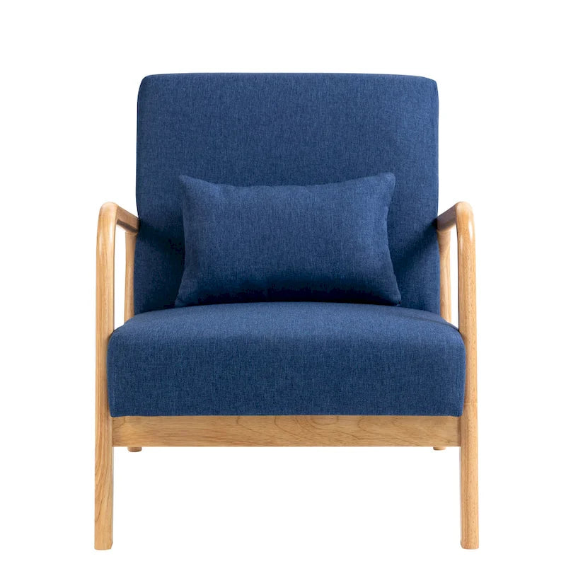 Fauteuil d'appoint rembourré de style moderne du milieu du siècle avec coussin