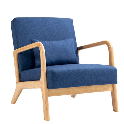 Fauteuil d'appoint rembourré de style moderne du milieu du siècle avec coussin