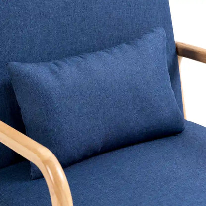 Fauteuil d'appoint rembourré de style moderne du milieu du siècle avec coussin