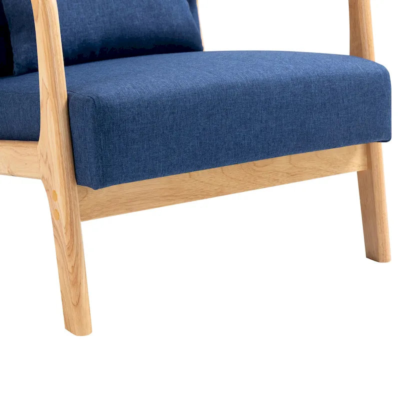 Fauteuil d'appoint rembourré de style moderne du milieu du siècle avec coussin
