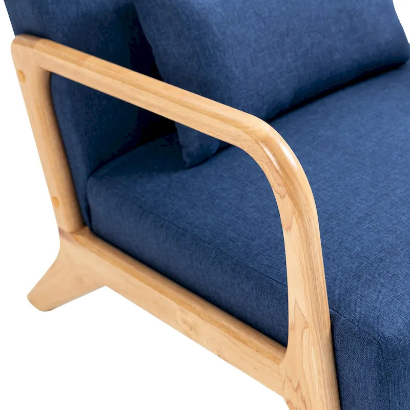 Fauteuil d'appoint rembourré de style moderne du milieu du siècle avec coussin